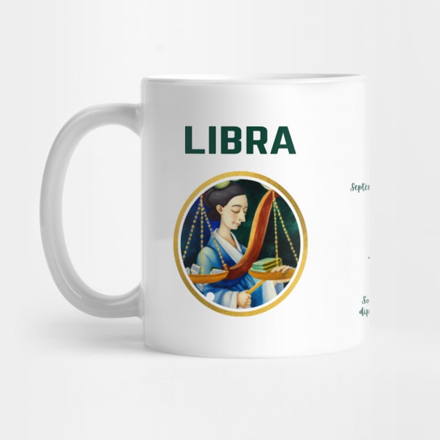 Libra Ukiyo-e art inspired Zodiac Design by ShirtsNThings